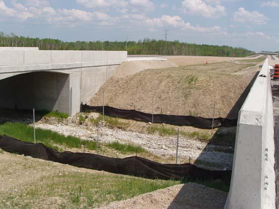 Figure 5 Construction of the Deer/Wildlife Crossing Structure: These two structures allow wildlife to pass under the new highway.