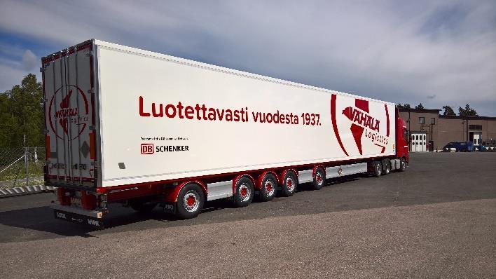 Vähälä HCT research projects: #1 19,6m long semitrailer 2 units operating in Helsinki Jyväskylä linehaul Measurements was adopted from Sweden!