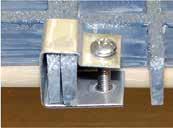 bearing support of all grating  Use hold down clips at the