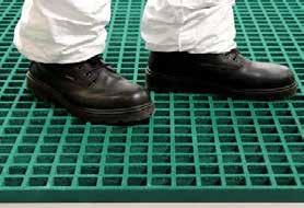 Slip Resistance Slip and fall accidents are the single most expensive and common type of industrial accident. Grating FRP Australia provides silica grit top or all-resin meniscus top.