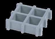 0 38 58% 25.00 Kg/m² No.06 Thickness 35mm FRP Moulded Grating 35mm x 38mm x 38mm Square Mesh SM 38 x 38 10.