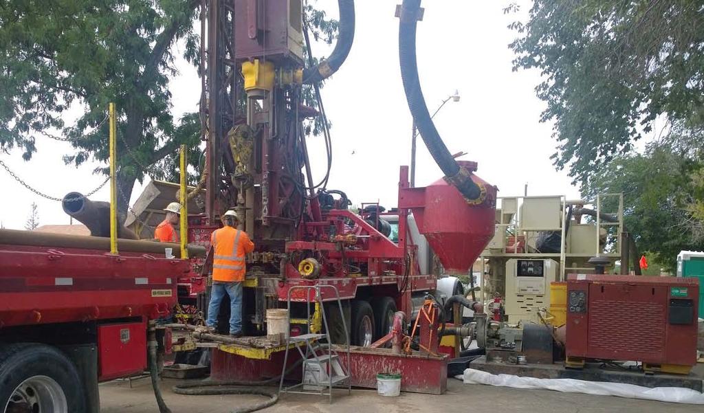 bit into well Directional drilling for installation