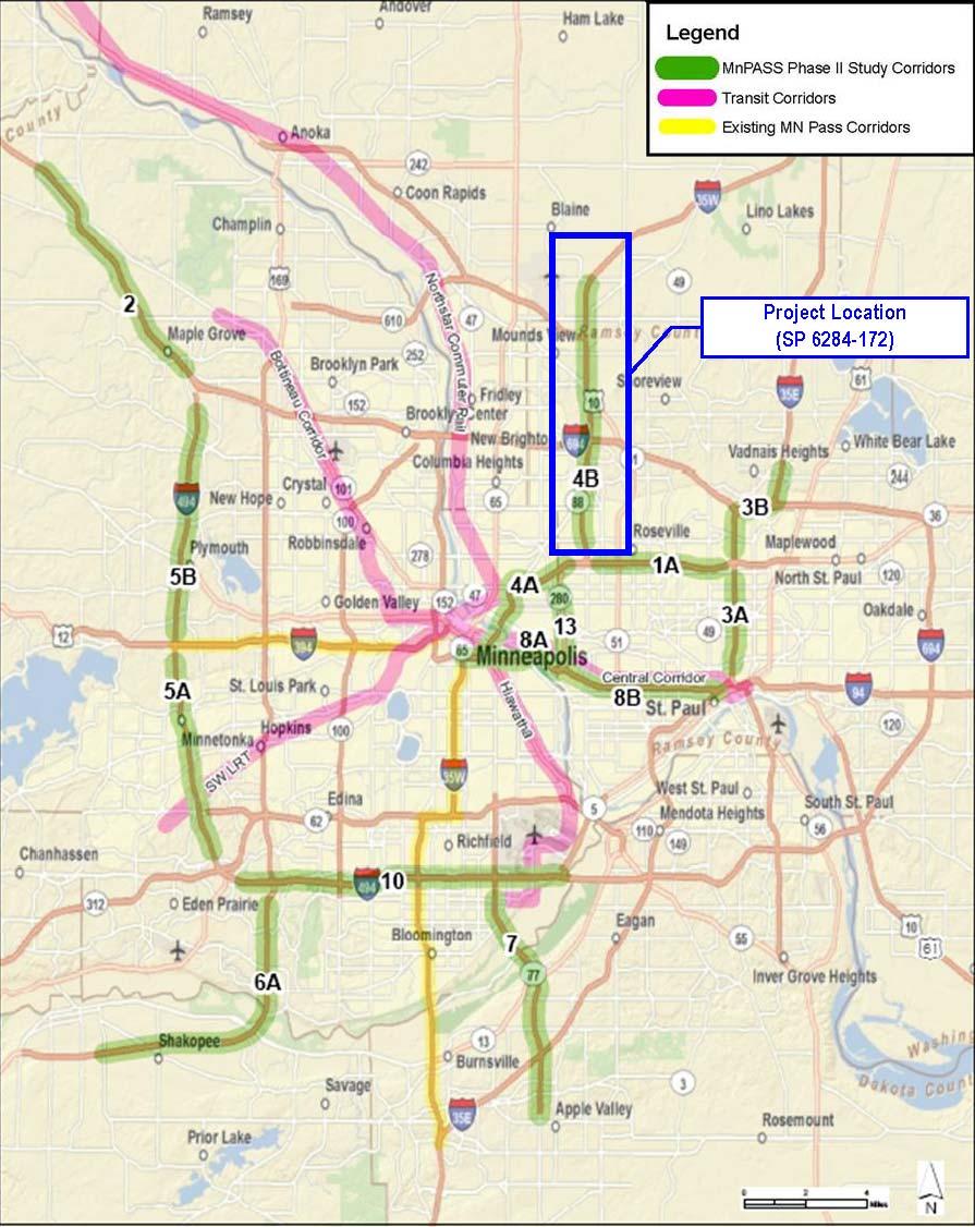 Project Planning History Figure 2.2 MnPASS System Study Phase 2 Source: Minnesota Department of Transportation. September 2010.