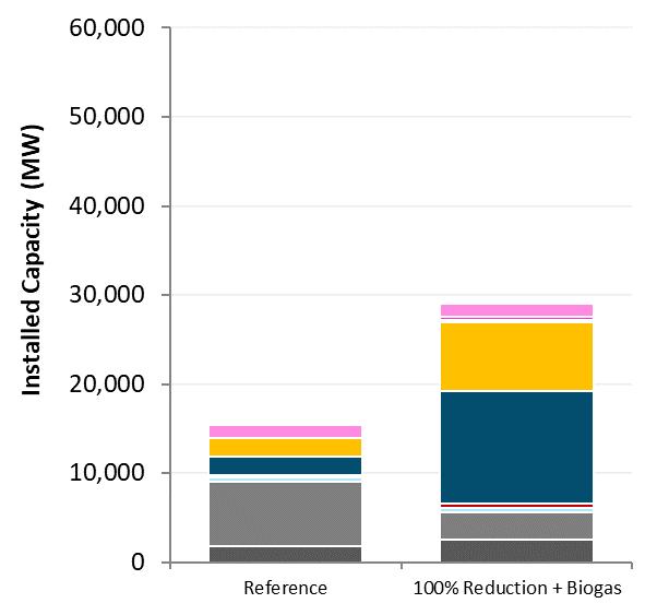 2050 Portfolio Summary 100% Reduction + Biogas Scenario Highlights 21 GW of new renewable capacity added by 2050 41 Tbtu of pipeline biogas