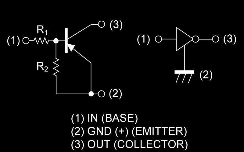 without connecting external input resistors (see inner circuit). 3) Only the on/off conditions need to be set for operation, making the circuit design easy.