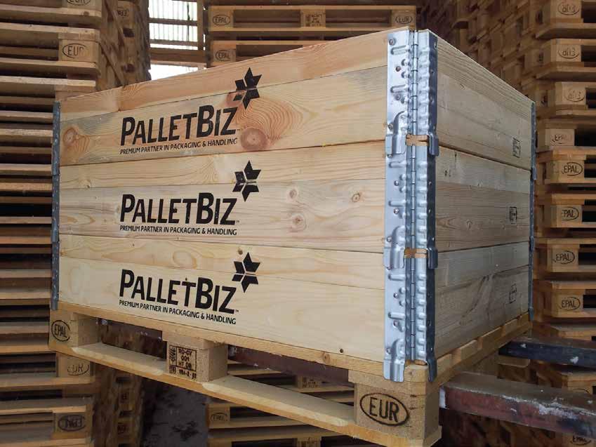 PALLET COLLARS QUICK FACTS COLLARS ARE PRODUCED FOR Euro pallets (1200 x 800), Half-pallets (800 x 600) Ind.