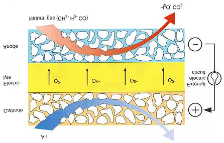 Figure 1. Solid Oxide Fuel Cell. EXPERIMENTAL For experimental work La 2 O 3 (Aldrich, 99.999%; real density = 6.51 g/cm 3 ; mean size diameter = 1.9 µm; surface area = 28.