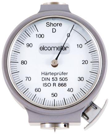 Durometer This is an instrument for measuring indentation hardness of elastomers, rubbers, polymers (ASTM D2240-68).