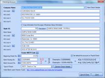Bank Account Double click on sample bank account to view and change information on sample bank for your first bank account.