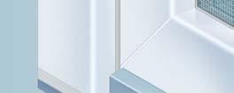 wide glazing range from 22 to 54 mm for special functional glazing particularly easy to clean and low