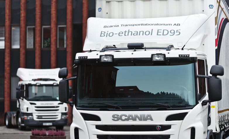 bioethanol vehicles. Scania has a number of products available for the ultra-clean bioethanol fuel e.g.