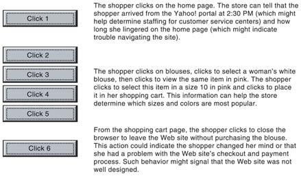 WEB SITE VISITOR TRACKING FIGURE 10 3 27 E commerce Web sites have tools to track a shopper s every step through an online store.