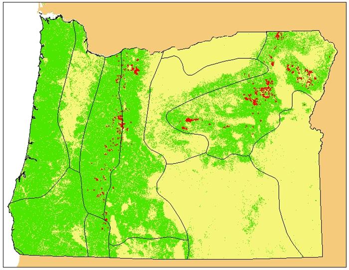 RESOURCE BULLETIN PNW-RB-257 Figure 7 Distribution of balsam woolly adelgid detected by aerial survey 1980-2003.