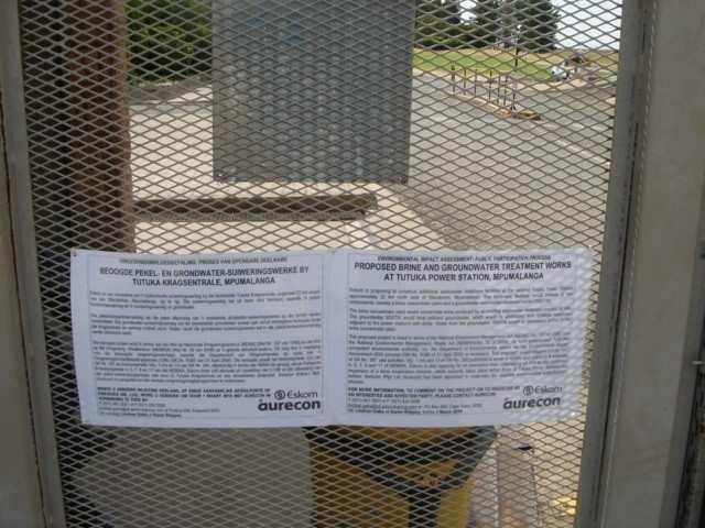 Figure 3 Photograph of site notice on the power