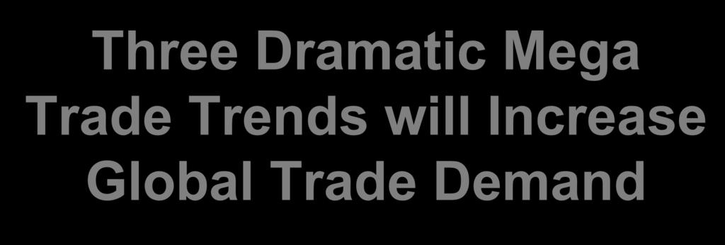Three Dramatic Mega Trade Trends