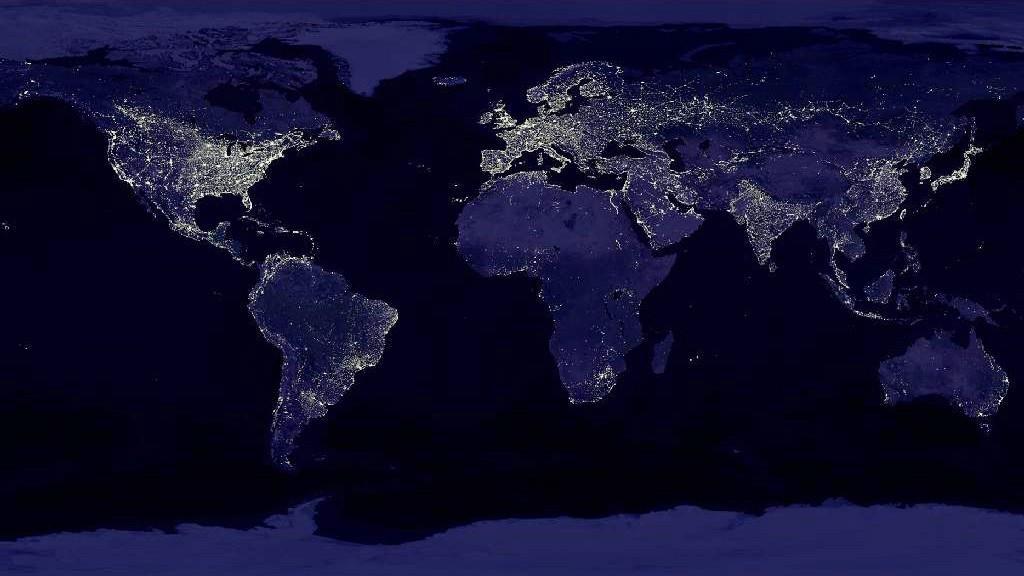 World Energy Usage EARTH AT NIGHT: THIS COMPOSITE IMAGE SHOWS A GLOBAL VIEW OF