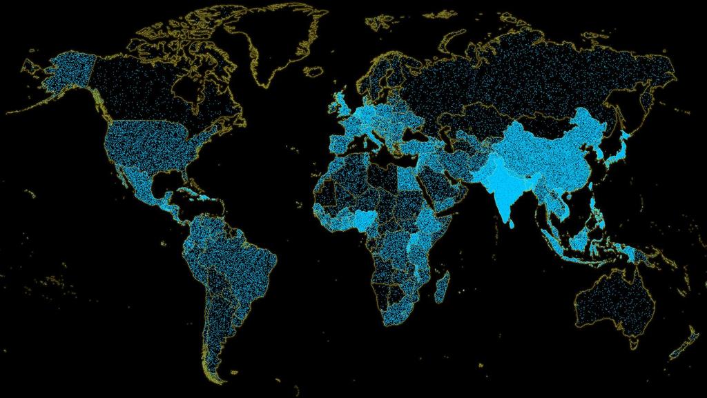 NASA s Population Density Imagery A standard dot density