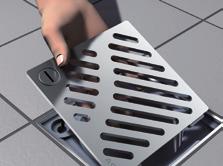 ACO ShowerDrain bath drains Stainless steel designer grating Product features ACO designer grating made from stainless steel electro-polished surface loosely inserted grating