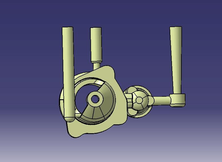 The gating system designed for the component with top round riser as given in figure 3.7. Diameter of the riser is 20.62mm. Length of the riser neck is 10.31mm and diameter of the riser neck is 14.