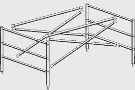 51320 Double Width 2 Required 4ft Double Base Part No. E2045-04 Guardrail Frame Part No.