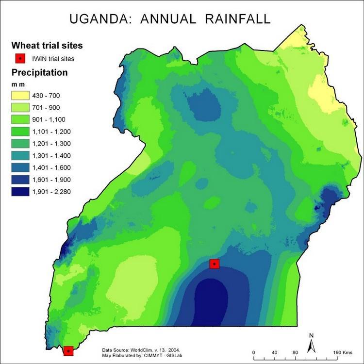 UGANDA Bimodal rainfall pattern that is more suitable for rainfed production; Water