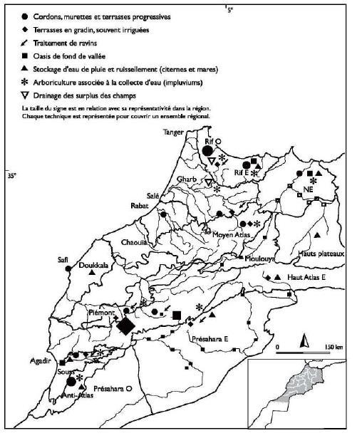 Morocco Water Harvesting in Morocco In the Rif: Metfias, diversion weirs, trenches, and terraces; In the Semi-arid Areas:,