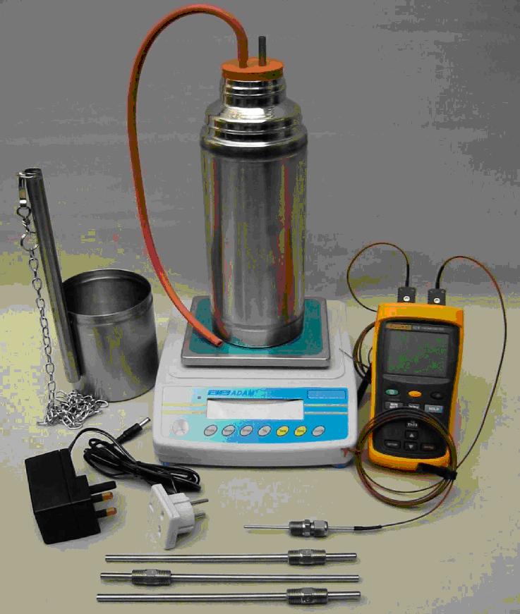 Steam Quality Test Kit Page 12 Steam Dryness Value - Test Equipment Dewar flask with bung assembly and tube, flask holder with mounting chain and clips. Pitot tubes with 0.4mm, 0.6mm and 0.