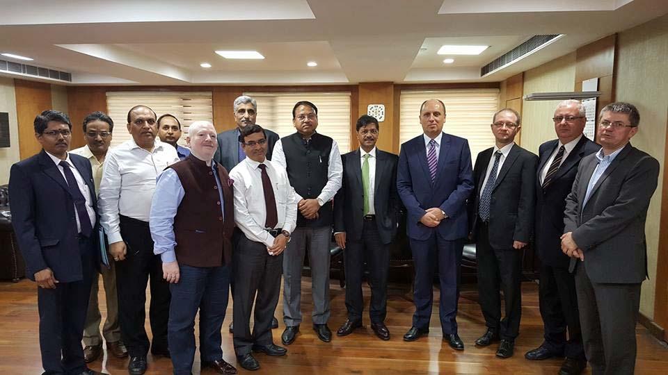Hon'ble Ambassador of Hungary to India, & Delegation visited NBCC Corporate office Dr. Anoop Kumar Mittal, CMD NBCC welcome H.E.