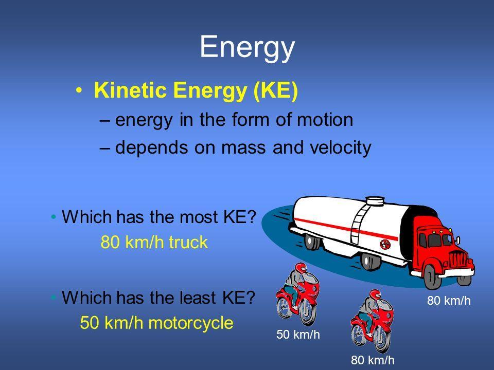 #3Which object has the most kinetic