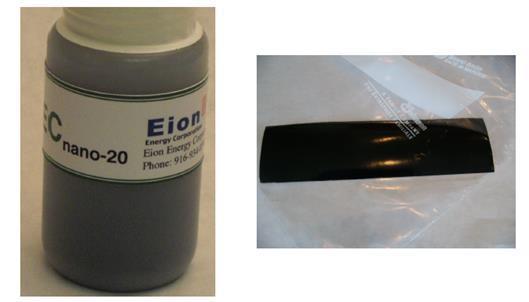 Figure 4. The ultra-efficient nano-reforming catalyst and catalyst pole piece sample.