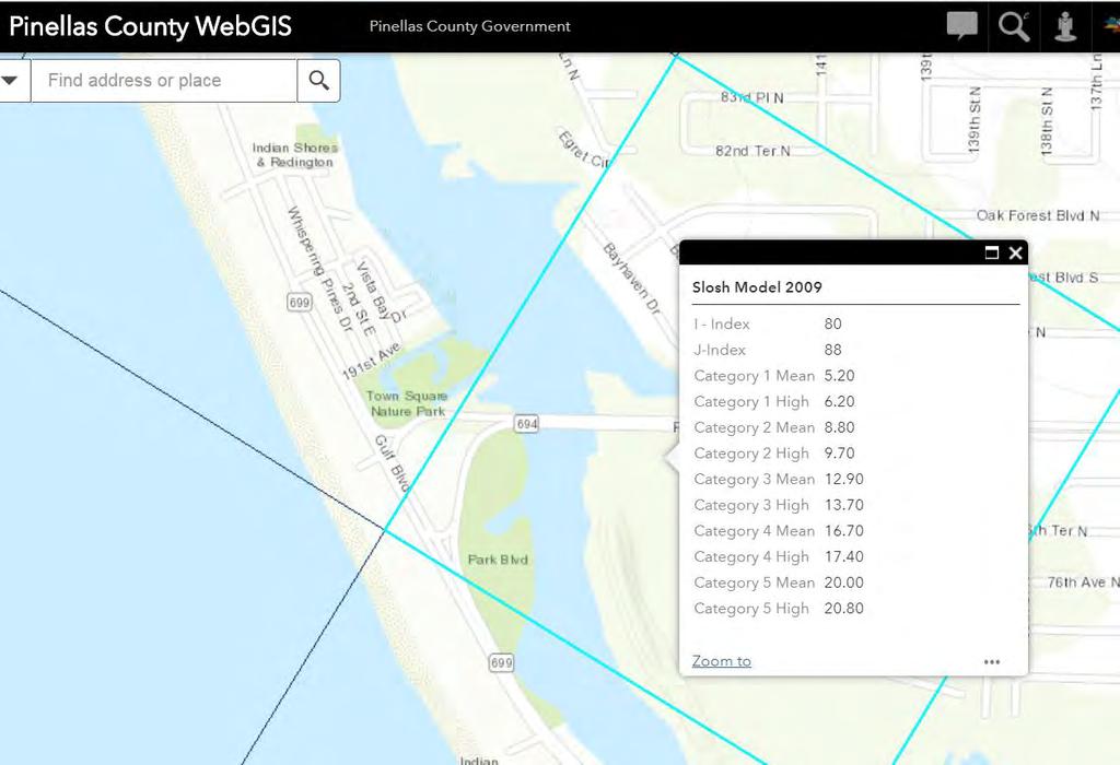 Sea level rise inundation mapping Internal County WebGIS Layers: Sea Level
