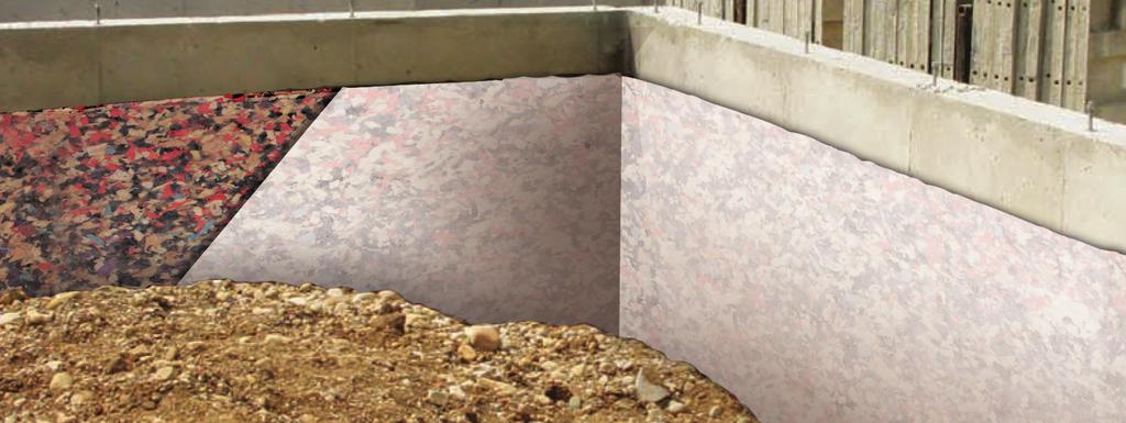 SHOCKWAVE The Architect s Choice for Maximum Protection closed cell foam board silt cover ShockWave is made from 100% recycled materials and is the most effective and green drainage board solution on