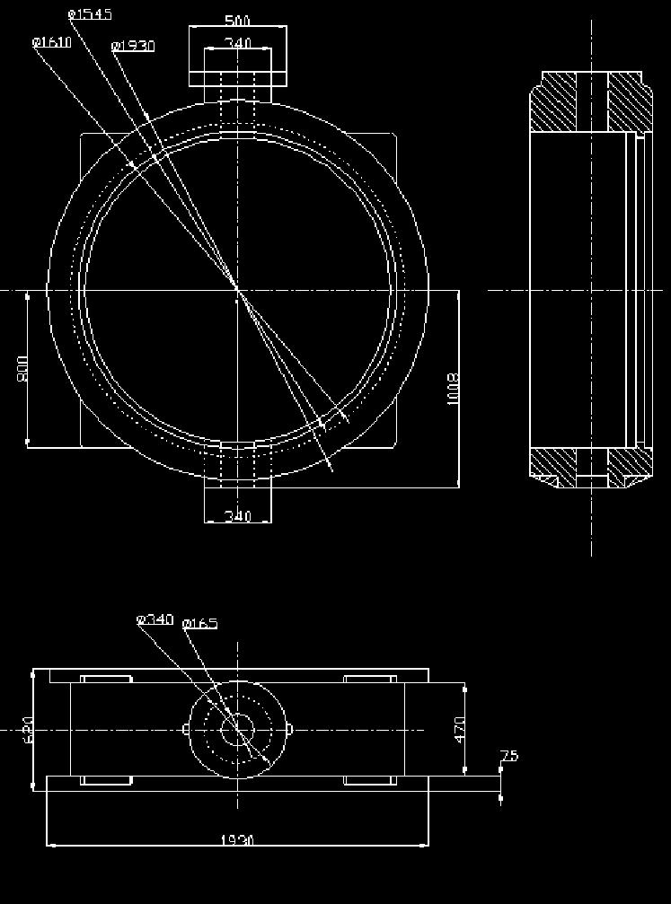 A. Design of valve body Approximate weight of casting = Volume Density of casting (1) The volume of butterfly valve body = 315733333 mm 3. Density of SG iron = 7.
