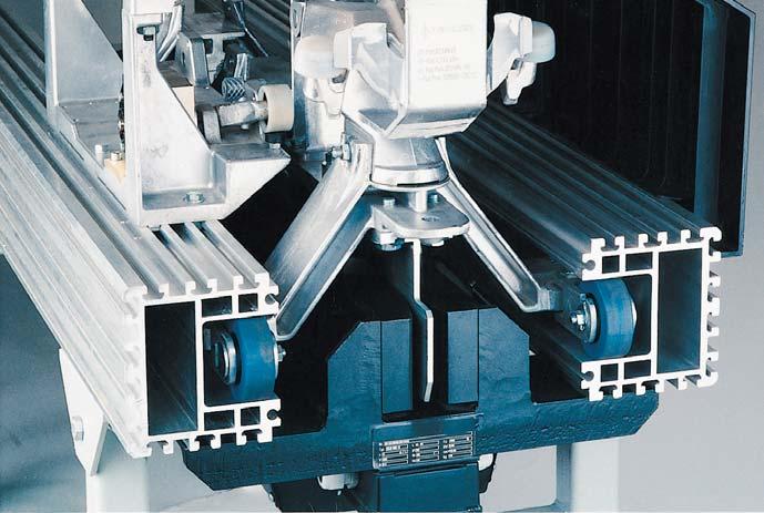 Drive The linear motor drives are mounted below the two profiles of the sorter frame and are attached