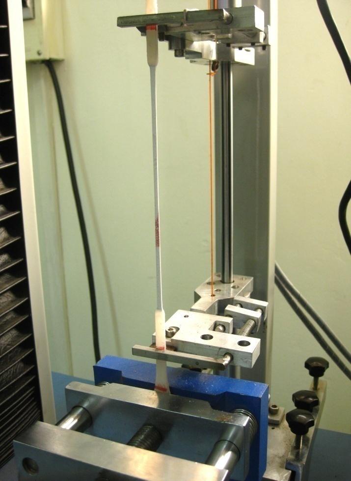 Testing of Tensile Properties UTM in Lab (Load Cell