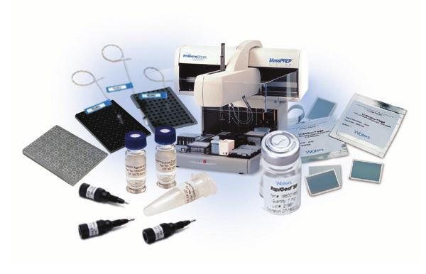specifically for the nanoacquity UPLC System Innovative, high quality MassPREP reference standards and purified matrices to calibrate and troubleshoot chromatographic and mass spectrometry systems,