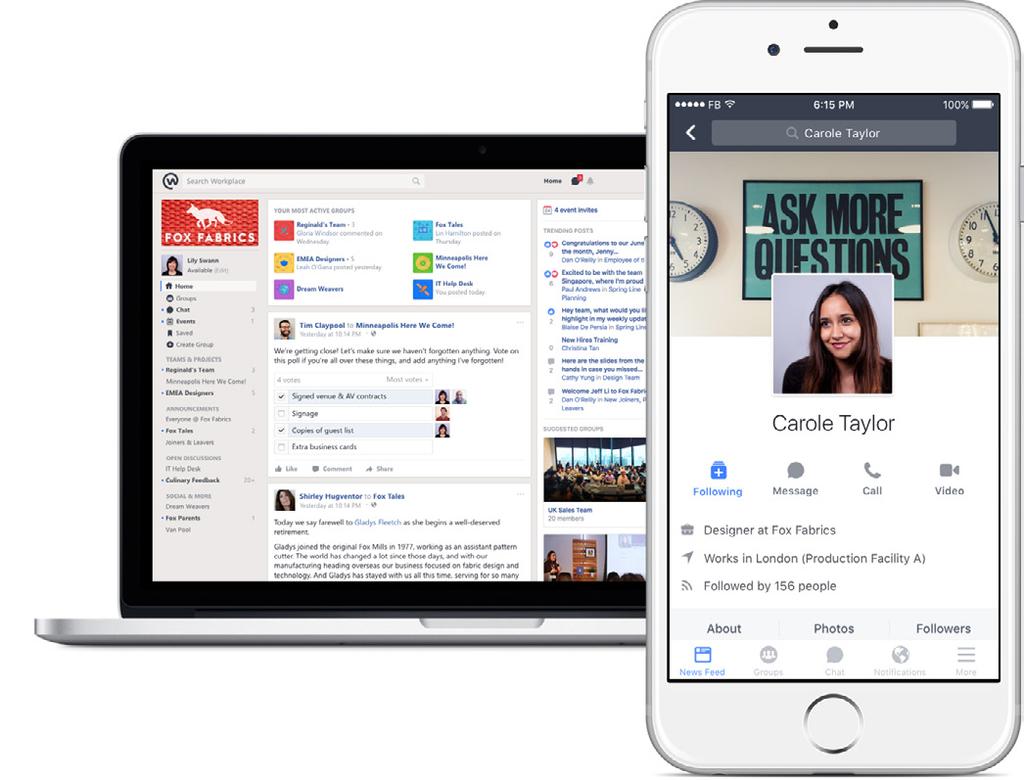 7 Expect more businesses to adopt Marketplace & Workplace Facebook Workplace For several years now, Facebook employees have used a version of the social media site to help run and manage their