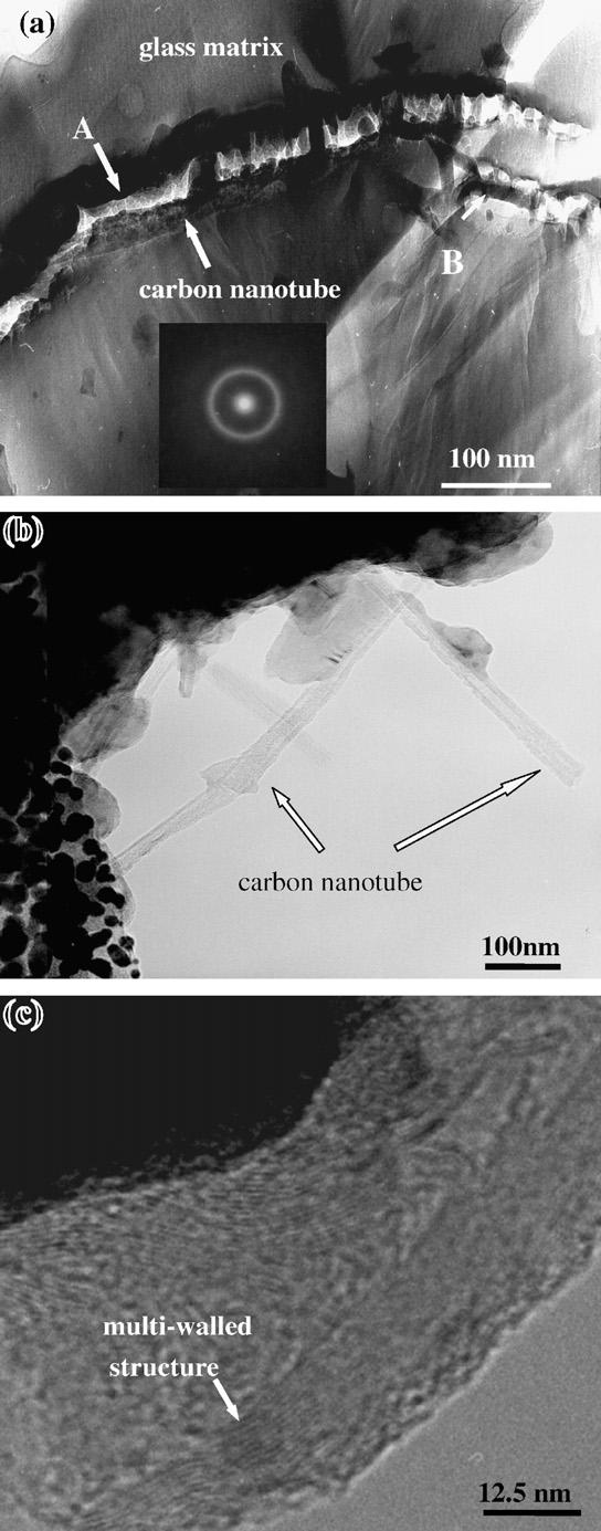 W.H. Wang / Progress in Materials Science 52 (2007) 540 596 565 Fig. 10. Image (a) shows the typical TEM morphology of the microstructure of BMG composites containing CNT additions.