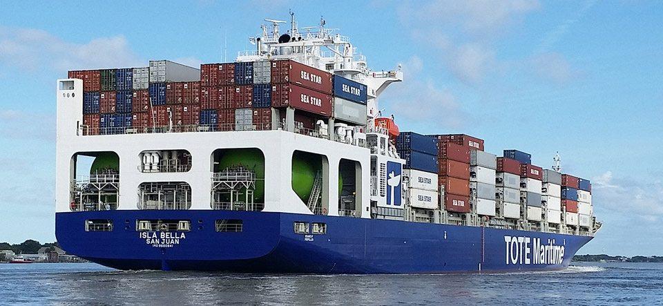 TOTE 3,100 TEU Containership built at NASSCO San Diego.