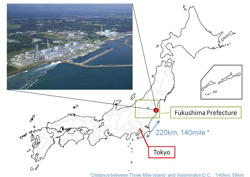 Location of Fukushima I
