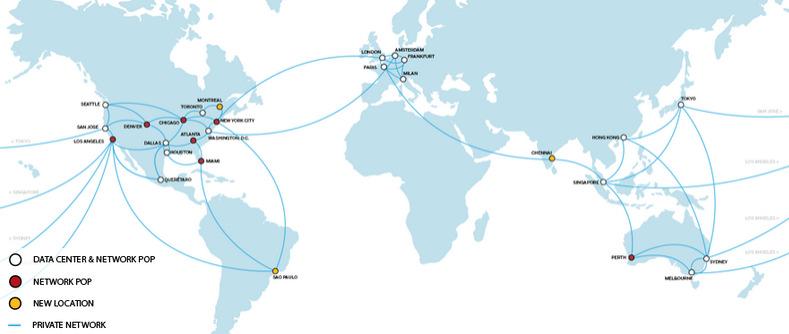 IBM SoftLayer Datacenters: Global Footprint The expanding SoftLayer global footprint offers access to infrastructure choices through 28 data centers for improved global reach and performance
