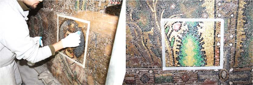 3 RESTORATION OF THE WALL MOSAICS (ADDITIONAL WORKS #2): During March 2015, a group of mosaics specialists