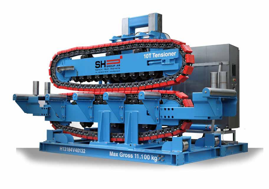 controlled at all times. SH Groups 4-track and 2-track tensioners are designed to give the best possible effectiveness, by using a feed-back loop to adjust the tension on the cable.