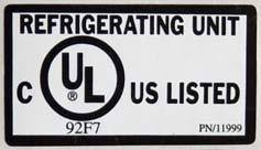 UL/CSA LABELS use durable white or silver stock and may replace expensive metal nameplates.