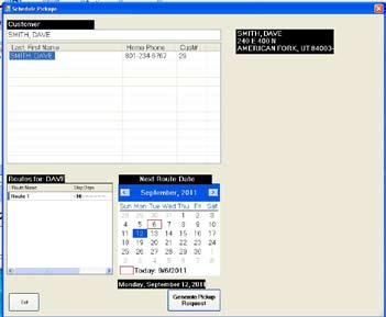 Users Gude SCHEDULE PICKUPS When customers call, or are normally scheduled for pckups, they are added to a ROUTE.