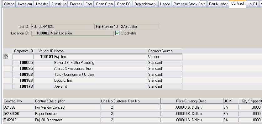 Changes to IMI Contract tab Vendor ID and