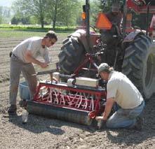 Evaluate mechanical seeding and harvesting equipment Evaluating