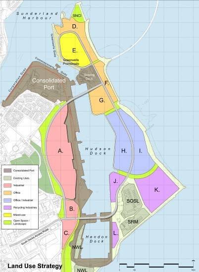 UK: Port of Sunderland Masterplan for consolidation of port activity and redevelopment of redundant land Includes recycling industries cluster