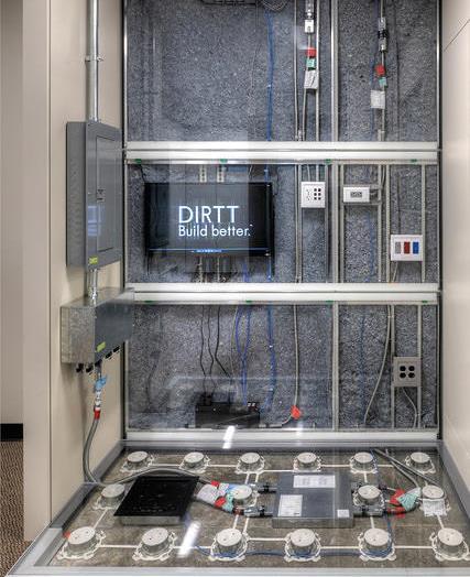 INTEGRATED POWER AND TECHNOLOGY DIRTT Power is a quick-connect, pre-tested and adaptable solution.