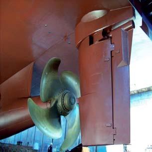 Twin screw with High Lift Rudders coupled with a bow thruster provided safe